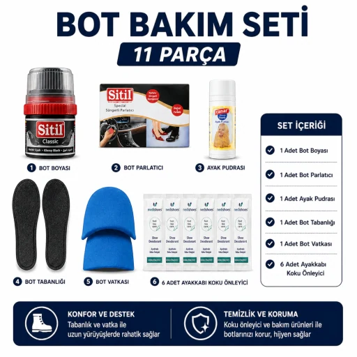 Asker Bot Bakım Seti — 5 Parça Komple Kit