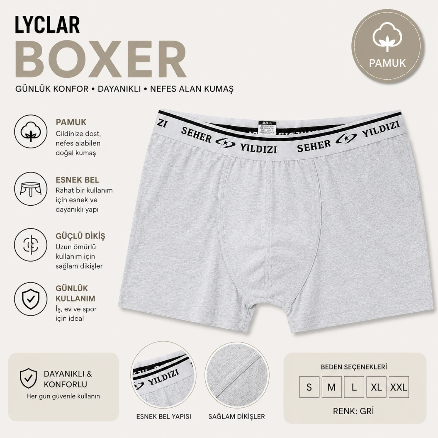 Boxer Gri (Hava)