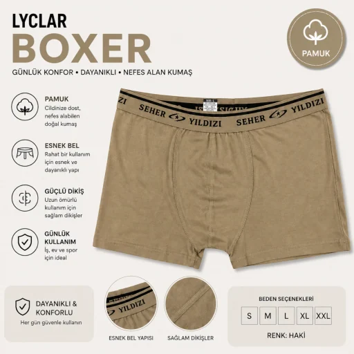 Asker Lycra Boxer Haki