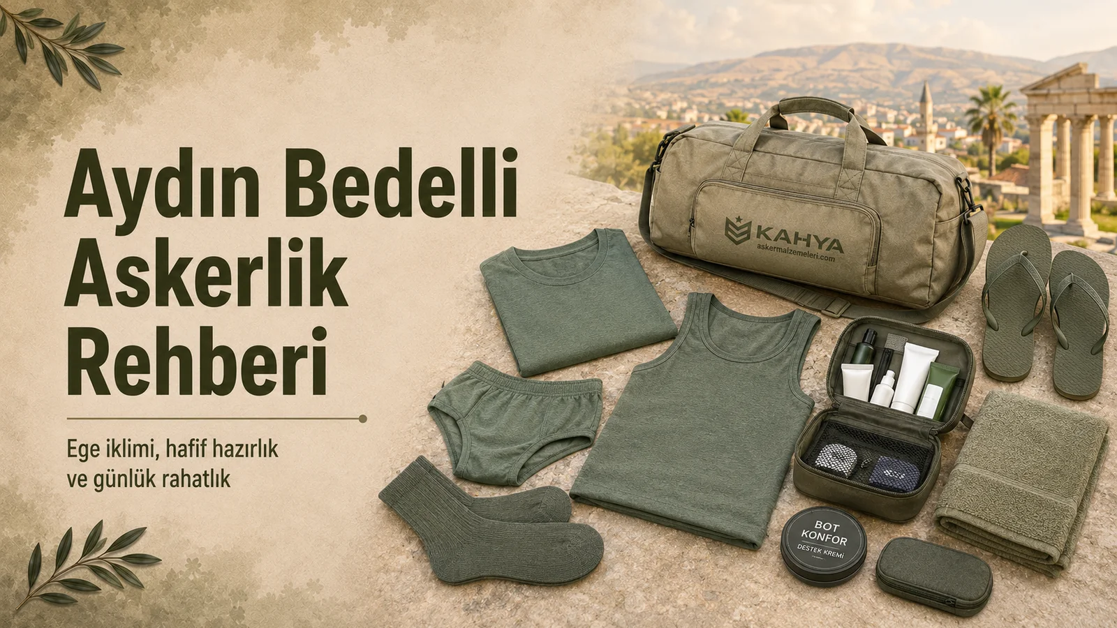 Aydın bedelli askerlik rehberi için Ege iklimine uygun hafif asker hazırlık malzemeleri